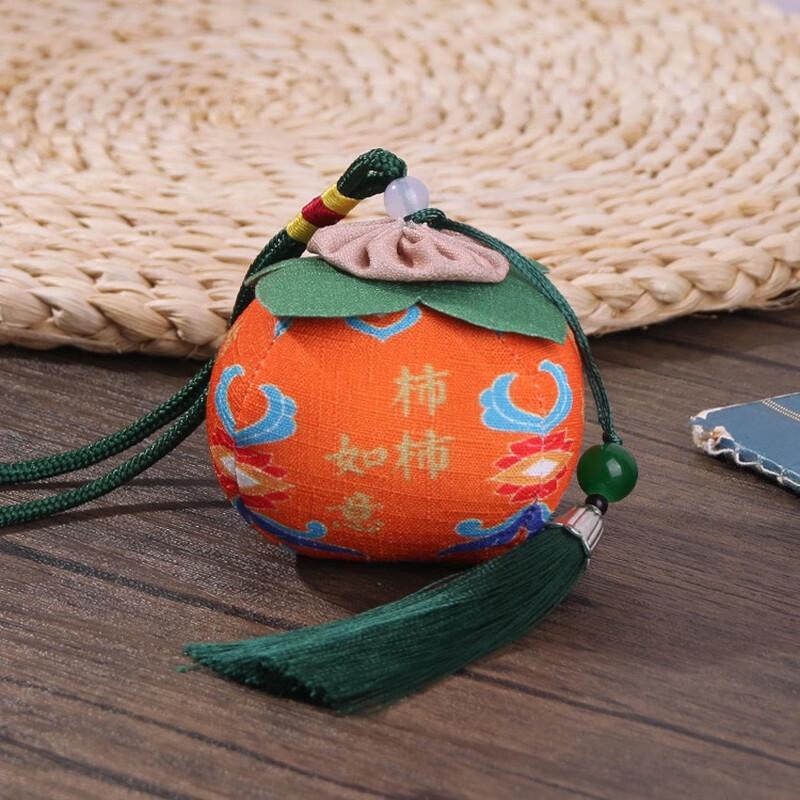 Vintage Persimmon Ruyi Fragrant Sachet