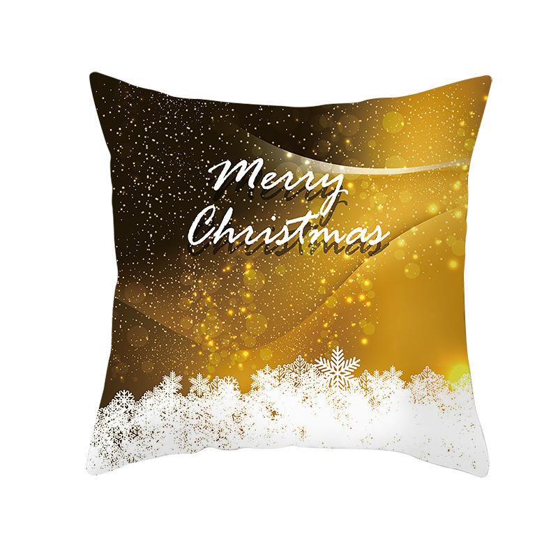 Gold Christmas Throw Pillow Cover Christmas Gold Ball Sofa Home Decoration Cushion Cover