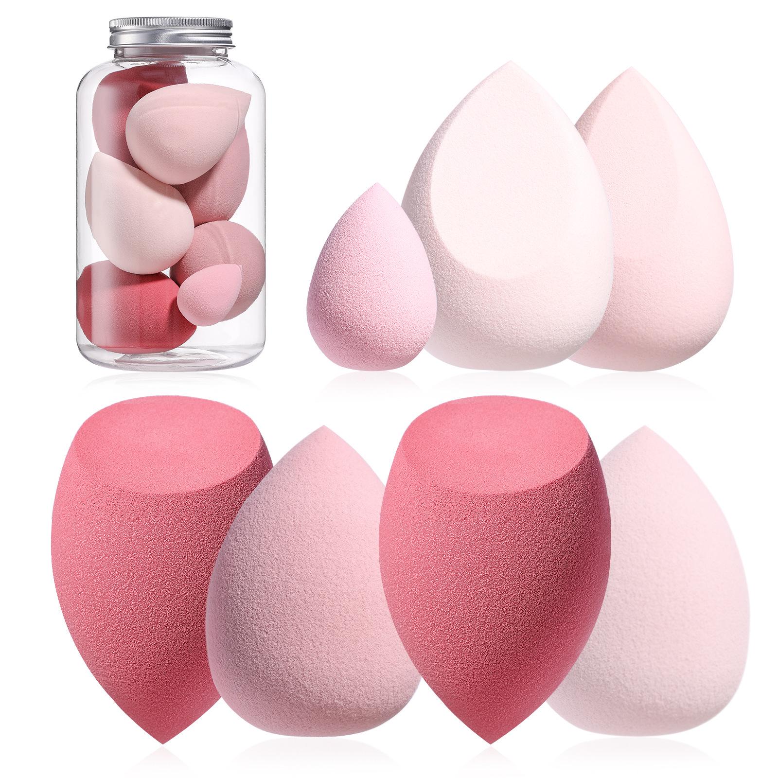 Popular 7-in-1 Barrel Powder Puff Set: Irregularly Shaped Makeup Sponges for Applying Powder