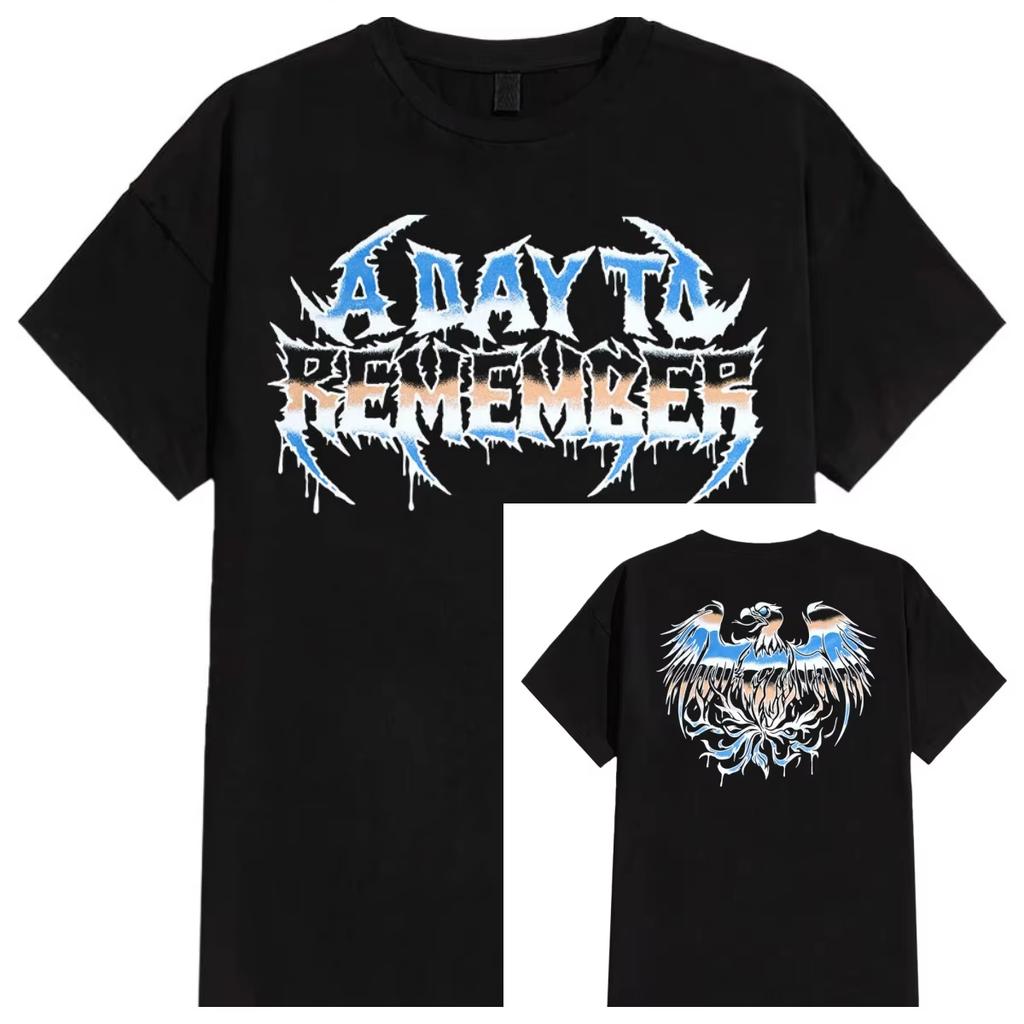 Top A Day To Remember Cotton Band Shirt Unisex Summer Short Sleeve Fashion Tee Hip Hop Streetwear Oversized Tshirt