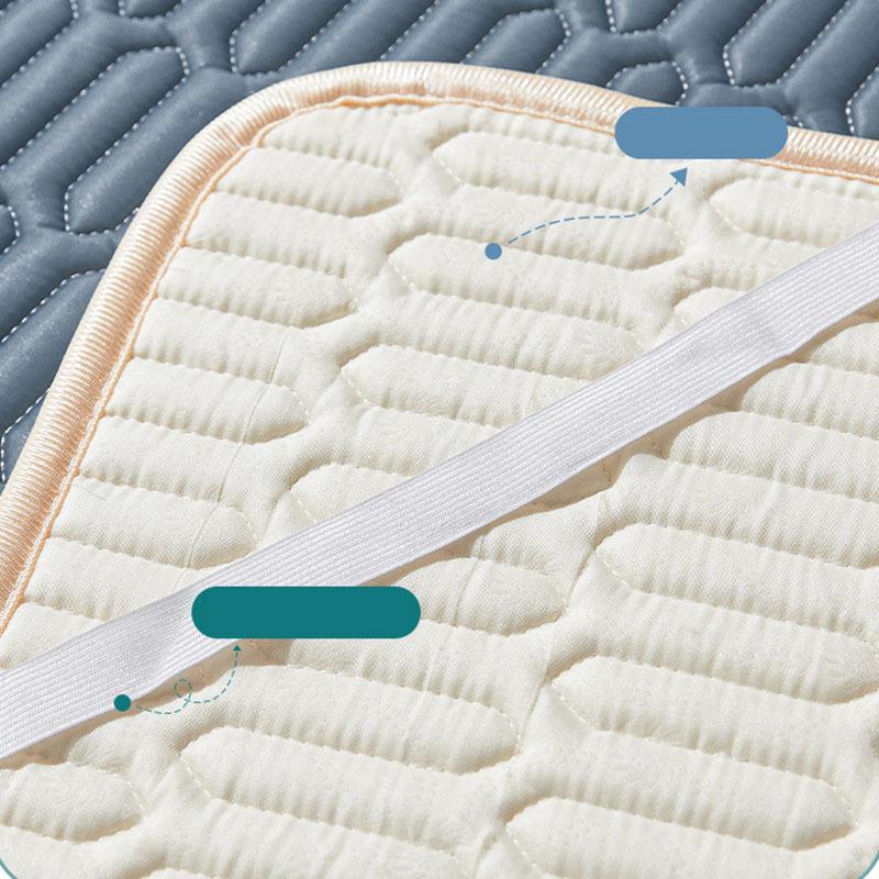 Nordic Summer Latex Ice Cooling Mat Set Thick Folding Air Conditioner Mattress Topper with Strap Solid Color Soft Bedding Sets