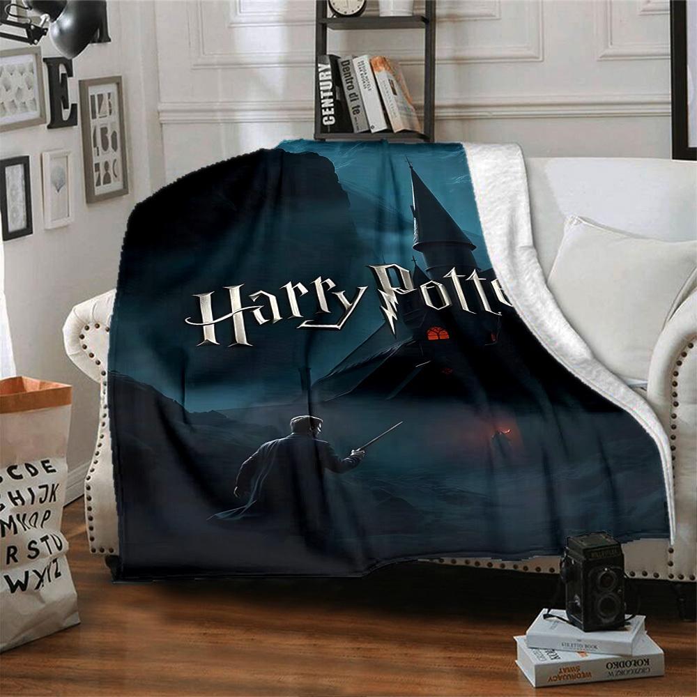 1pc Harry Potter Flannel Blanket Soft Warm Throw for Home, Office, Travel, All-Season Cozy Bedding GiftL1147
