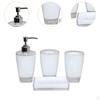 4 Piece Soap Dispenser, Toothbrush Holder, Apartment Essentials, Premium Modern Bathroom Accessory