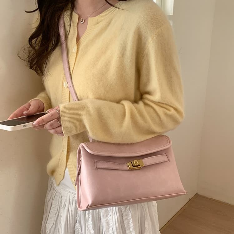 Metal Lock Underarm Bag Women's One-shoulder Crossbody Bag