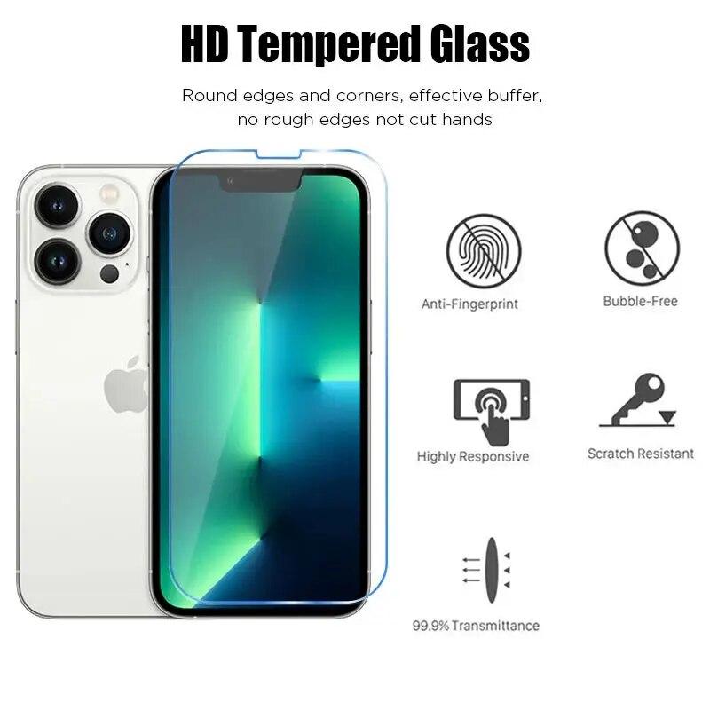 4 szt. Szkło hartowane dla iPhone 15 14 13 12 11 Pro Max Mini ochraniacz ekranu dla iPhone 15 Plus XR X Xs MAX pełna pokrywa szklana