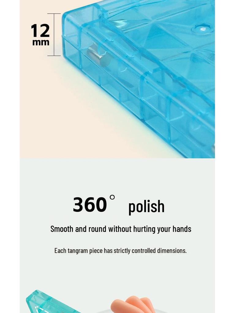 Puzzle Tangram Magnetic 3D pentru Educația Copilăriei Timpurii