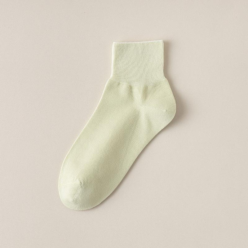 

Женские весенне-летние тонкие однотонные носки-трубы без косточек, простые, свободные 1 pair светло-зеленый
