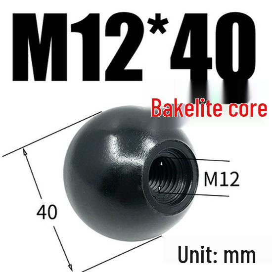 Bakelite Handle Plastic Round Ball Lever with Red Copper Core and Black Iron Core, M4-M16