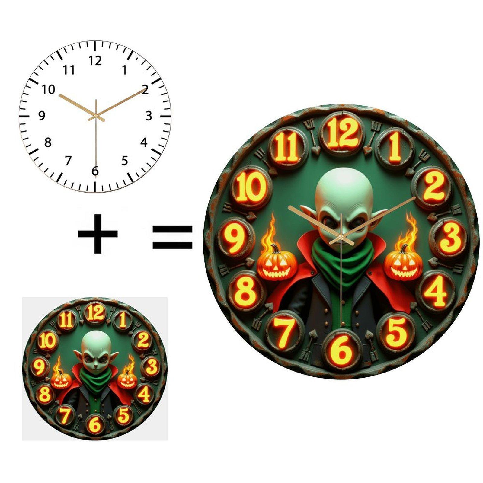 30x30cm Round Glass Wall Clock that is a Symbol of Punctuality and Order (White,12 in(30.48cm))