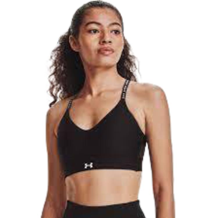 Under Armour Logo Print Training Low Intensity Sports Bra Women Underwear Black 1363354-001