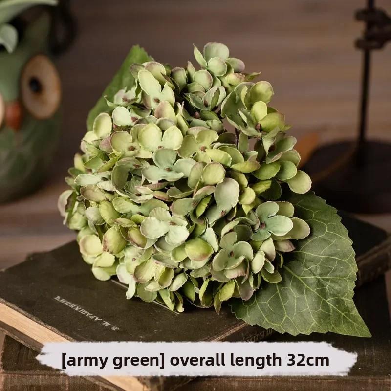 Artificial Hydrangea Silk Single Plastic Artificial Flower Shop Decoration Flower Arrangement Wedding Artificial Flower