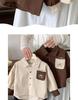 Boys' Autumn 2025 Fashionable Outing Baby Shirt Set for Spring/Autumn Season