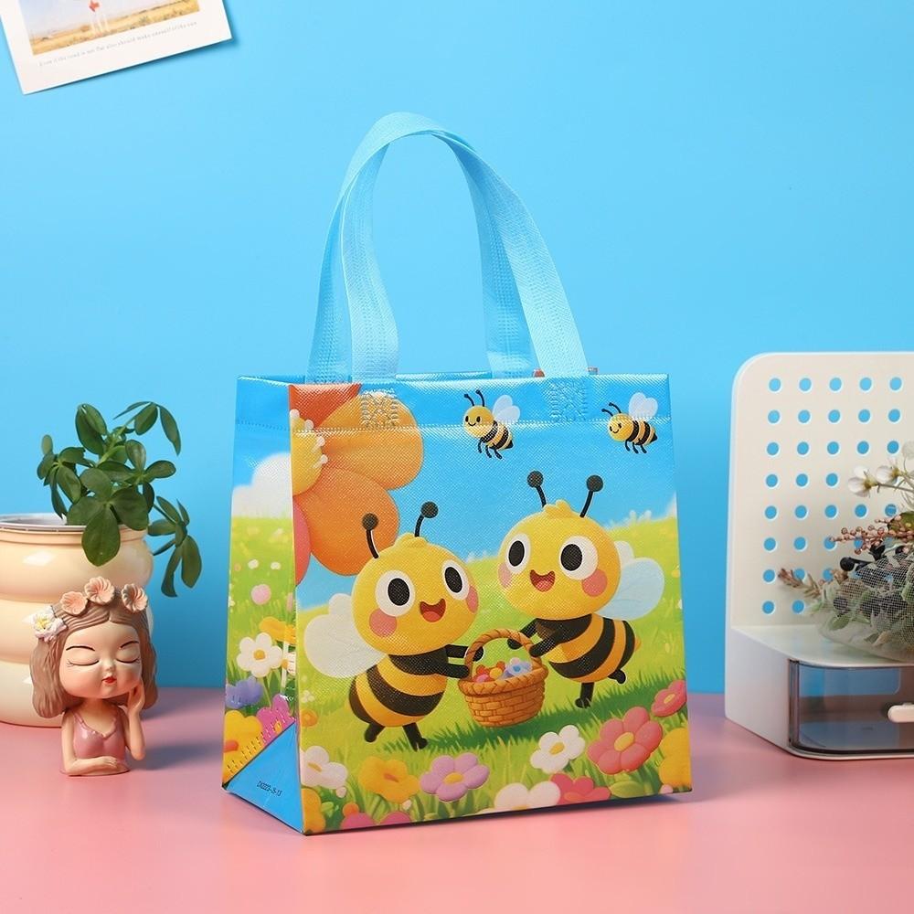10Pcs Waterproof Gift Packaging Bags Reusable Flower Shopping Tote Bag  Kids Birthday Party