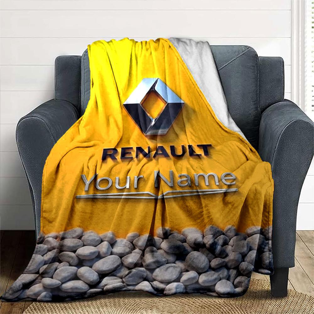 Renault Customize Your Name Blanket Cozy Customizable Blanket Soft Warm Cozy for Couch Home Decor Office Living Room for All Occasions
