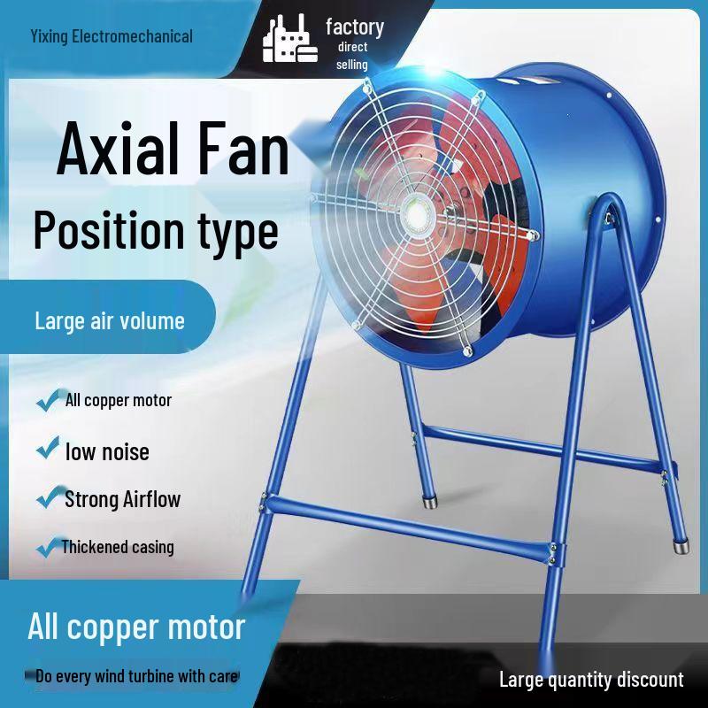 High-Power Axial Flow Barrel Exhaust Fan for Industrial & Commercial Use