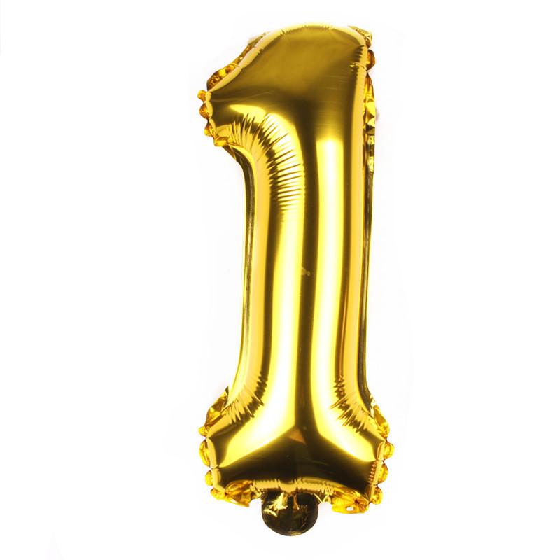 16-Inch Us Version Of Thin Body Digital Birthday Party Decoration Props Decoration Aluminum Film Balloon Digital