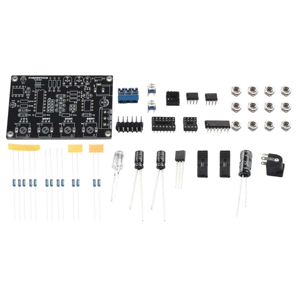 DIY Kit Signal Generator XR2206 Sine/Triangle/Square Waveforms Adjustable Frequency/Amplitude High Speed Op Amp