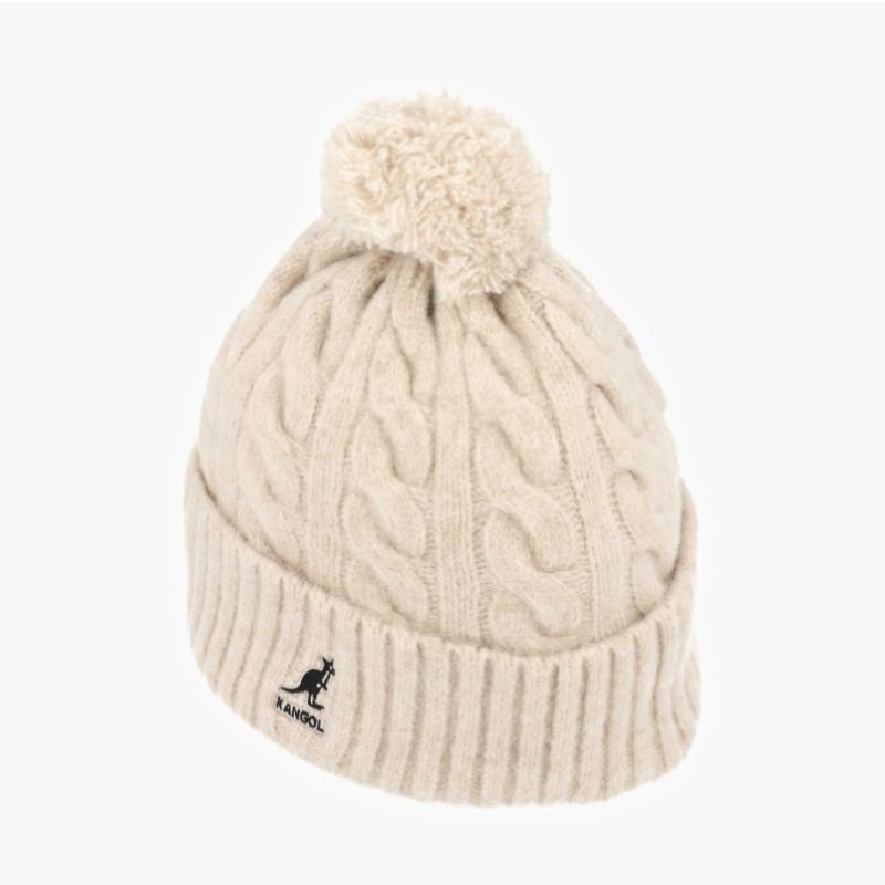 Kangol Cable Knit Pom Pom Beanie K4460sm Beige