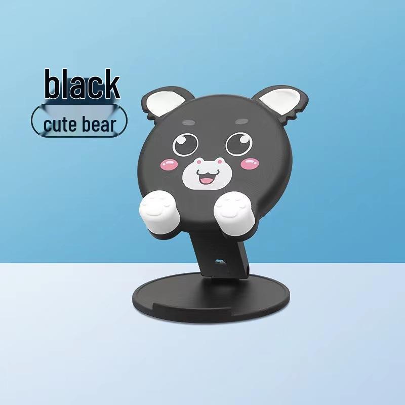 Cute Cartoon Rotating Portable Phone & Tablet Stand: Adjustable Folding Support for TV & Live Streaming
