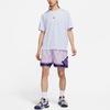 Jordan T Shirts Men's Purple Crew Neck Moderate Straight Fit DH8922-057