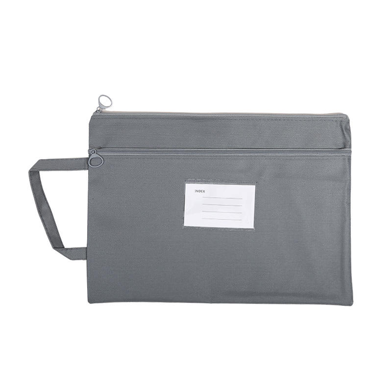 Portable Waterproof File Organizer Double Layers Large Capacity Document Bag For Office School Supplies Travel Storage Oxford Cloth Holder