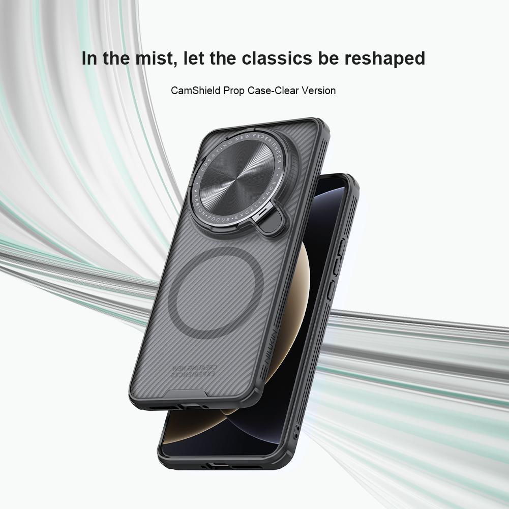 For Xiaomi MI 15 Ultra Phone Case Nillkin CamShield Prop Magnetic Clear Version Hard PC+TPU Shell Shockproof Back Cover