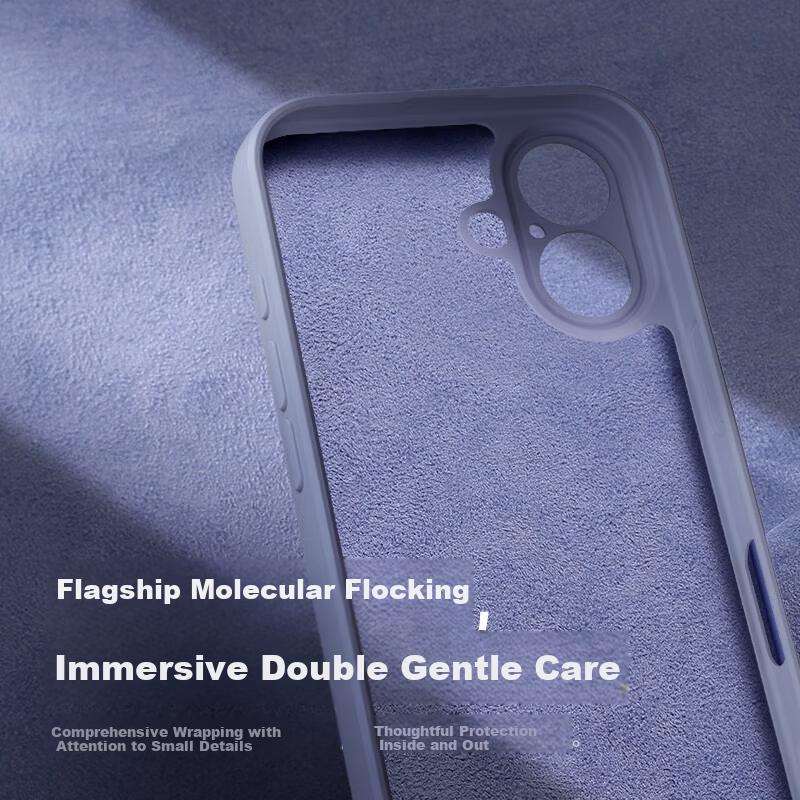 KEKLLE Skin-Friendly Magnetic Case for iPhone 16, Apple 16 Protective Cover, Soft Full-Protection Silicone Magnetic Lens Case, Midnight Black
