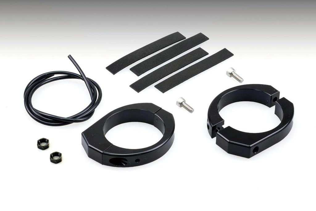 Kijima Motorcycle Parts Turn Signal Clamp Compatible with Front for M6 2 Bracket, Type, 43mm/45mm Forks, Shaft, Pieces, 217-5029