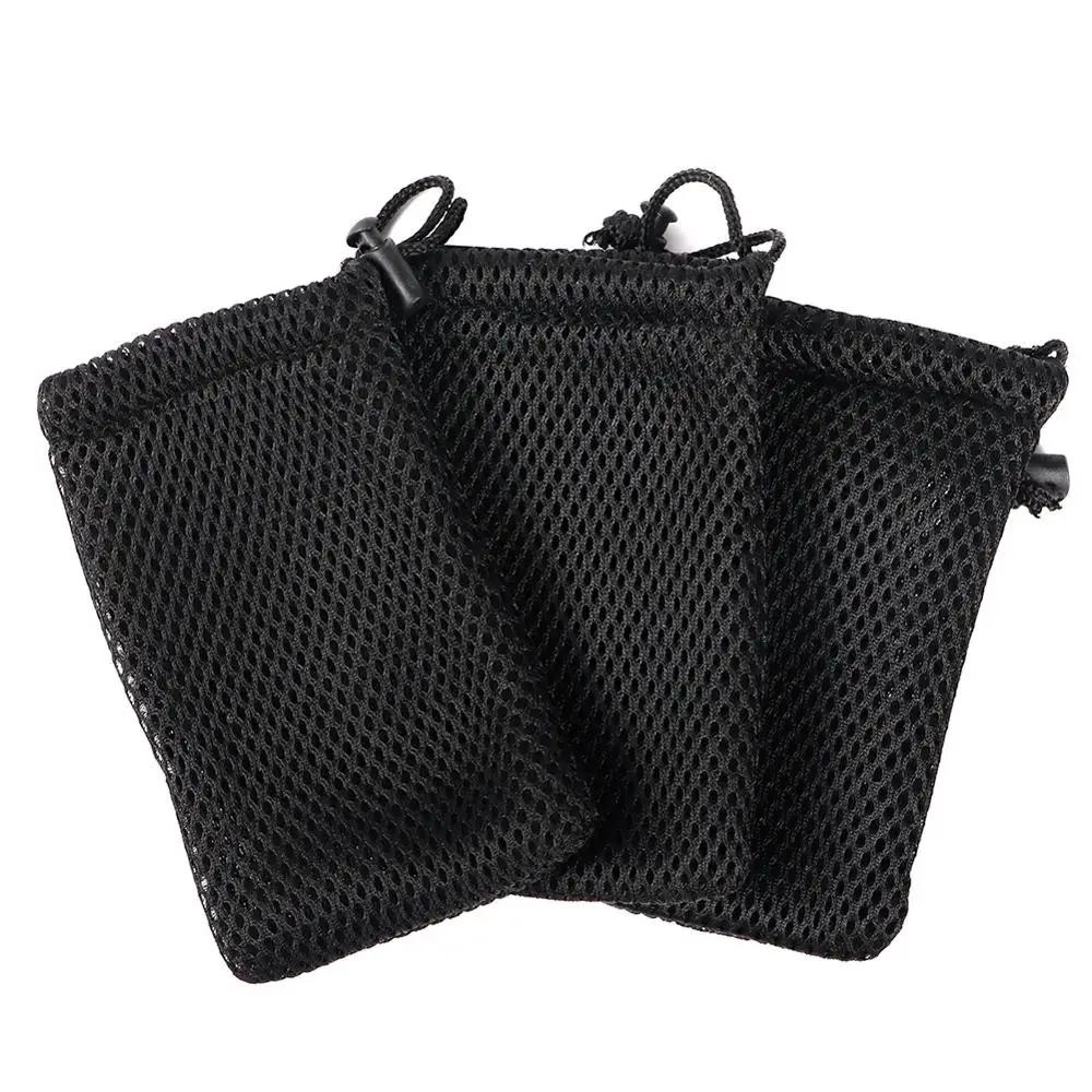 1Pcs Nylon Mesh Drawstring Storage Pouch Bag Multi Purpose Travel & Outdoor Activity Pouch For Digital Products