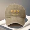 Mens Vintage Argentina Football Baseball Cap  Lightweight Adjustable Curved Brim Snapback with Argentina Embroidery and