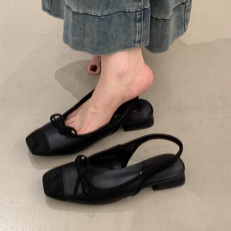Fashion SUOJIALUN 2025 Autumn New Women Sandal Fashion Mix Color Ladies Elegant Slip On Mules Shoes Square Low Heel Dress Slingback Shoe