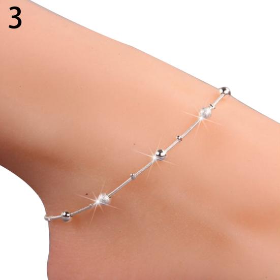 Bracciale alla caviglia da donna estivo con cavigliera a forma di croce con foglia a sfera a stella singola / doppia