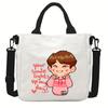 Felix Kpop Band Super Star Printed Crossbody Bag Casual Canvas Shoulder Bags