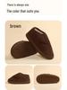 Men's and Women's Non-slip Velvet-lined Cotton Shoes: Ideal for Wide Feet, with Heels, Suitable for Indoor and Outdoor Use In Fall and Winter.