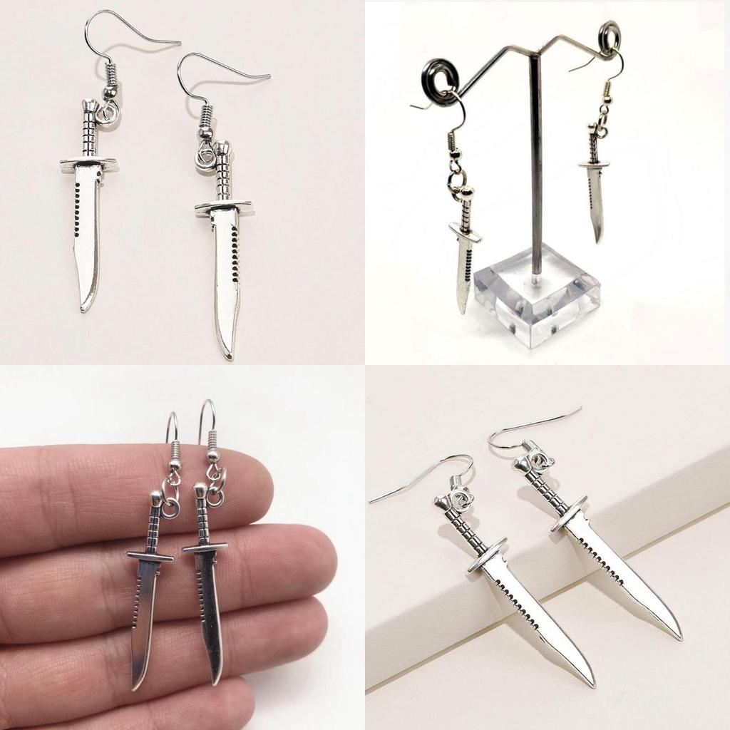 Stylish Oversized European American Sword Earrings Statement Jewelry 2021
