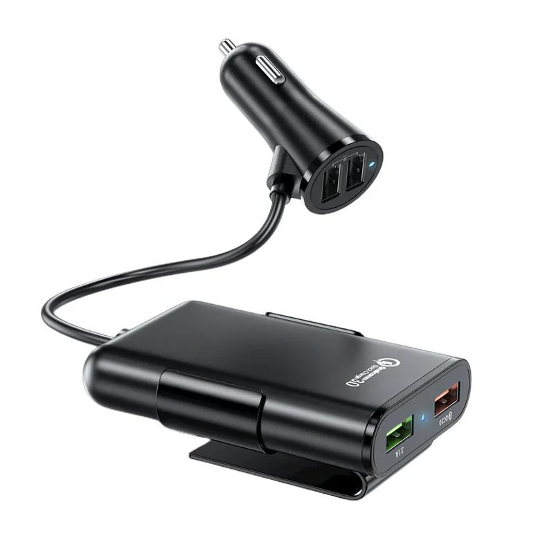 

Автомобильное зарядное устройство LANGJING 250 Вт PD, 5 портов, быстрая зарядка PD QC 3.0, USB C, автомобильное быстрое зарядное устройство, адаптер Type-C в машину для iPhone Samsung