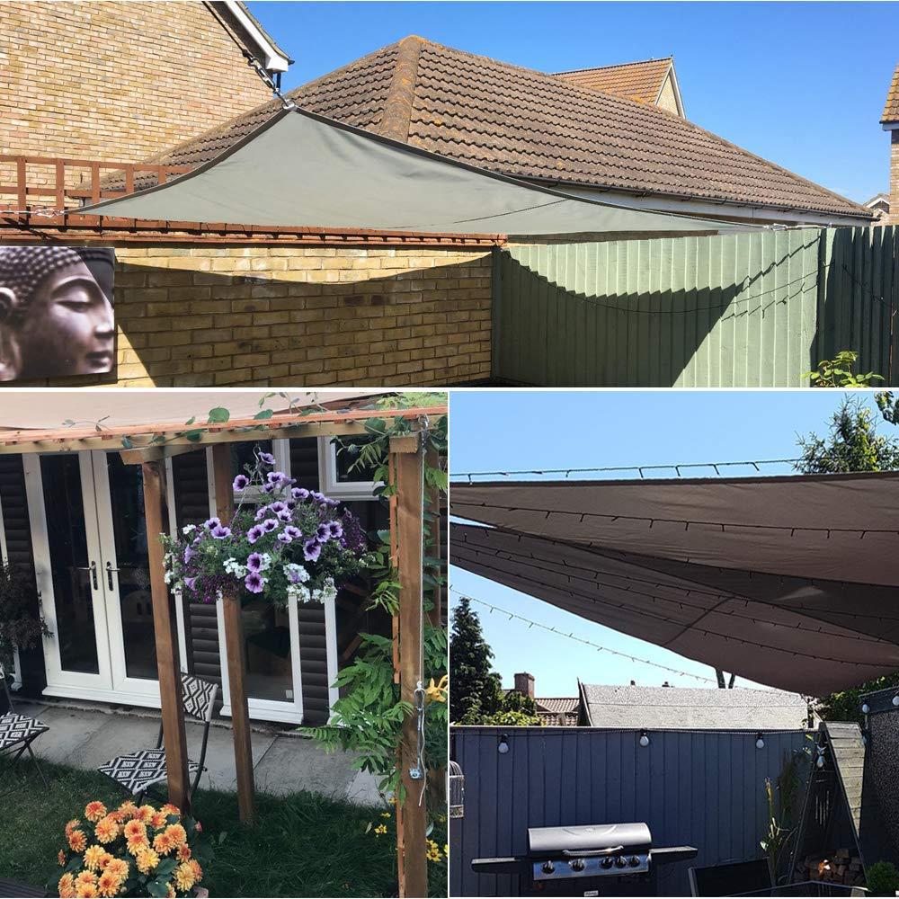 Outdoor Sun Shade Sail with 304 Stainless Steel Accessories & Turnbuckle Set