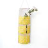 Three-Pocket Cotton Linen Over-the-Door Hanging Storage Bag