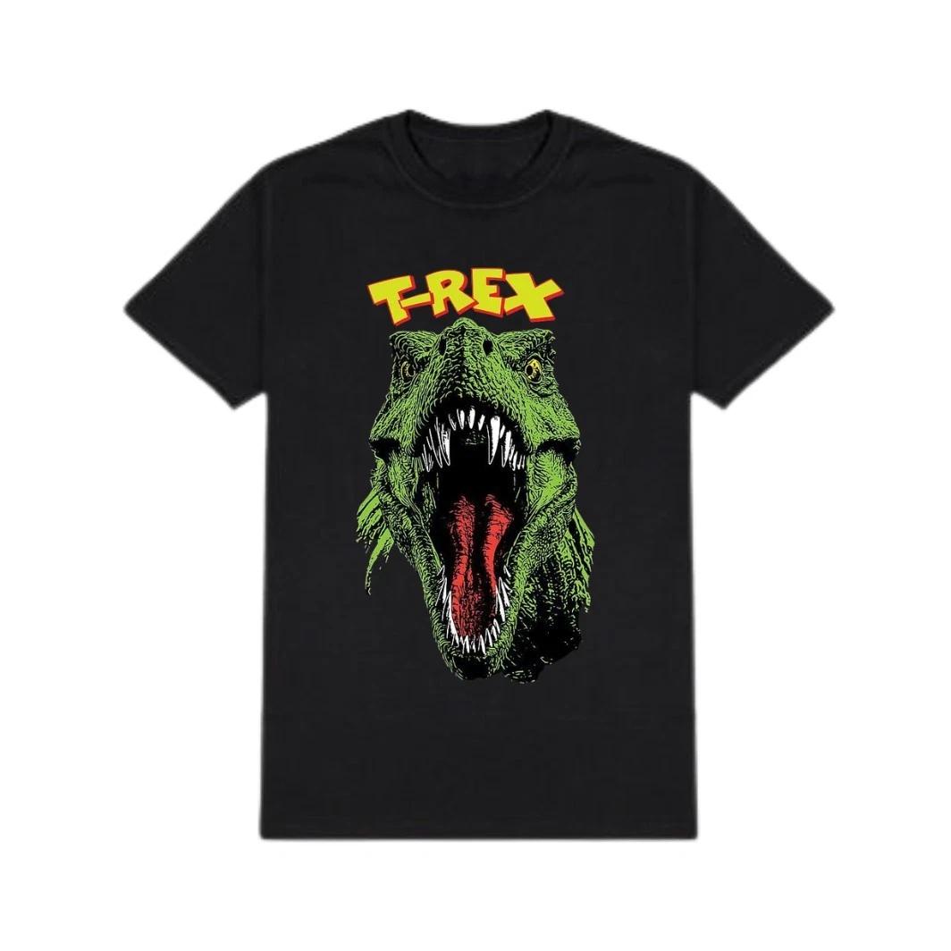 Primal T-Rex Graphic T-T-Shirt Vintage Dinosaur Streetwear Tee Retro Monster Top 3XL