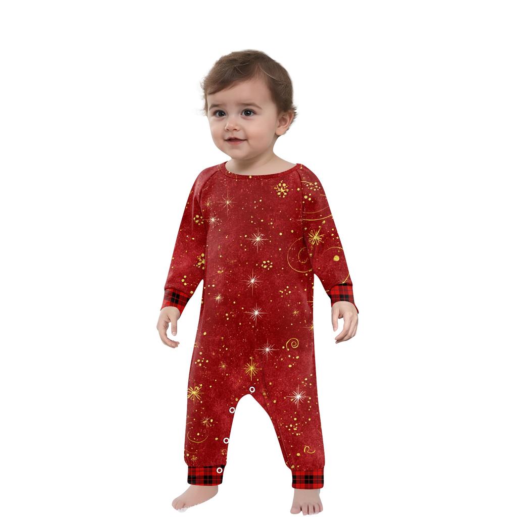 Christmas Prints Family Matching Long Sleeve Tops+Pants Set Family Matching Sets