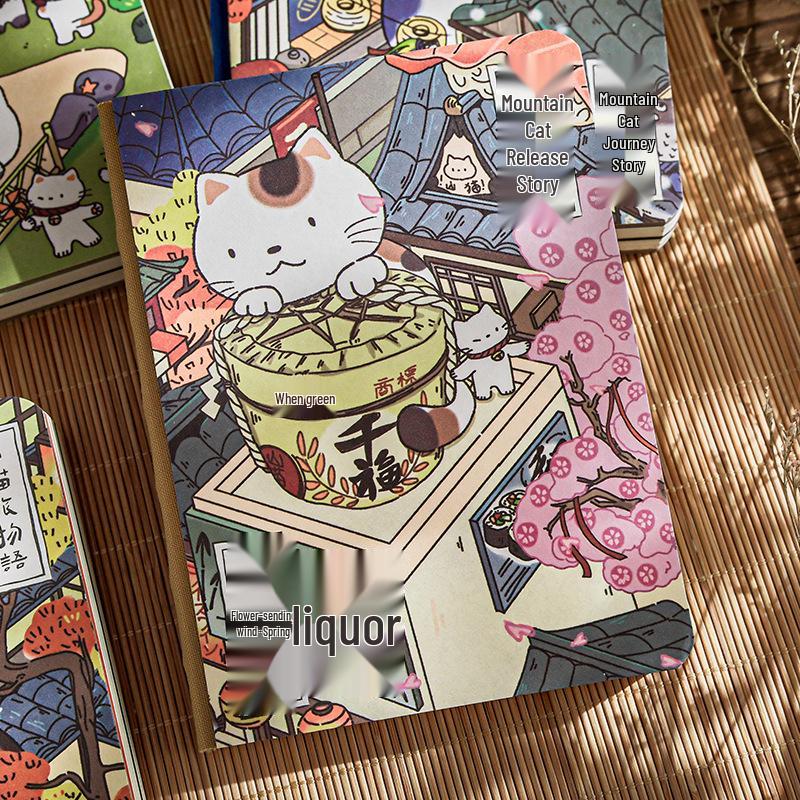 Mu Ran Backpack: Cute Meow Star Diary - Illustrated Travel Story & Student Planner Notebook