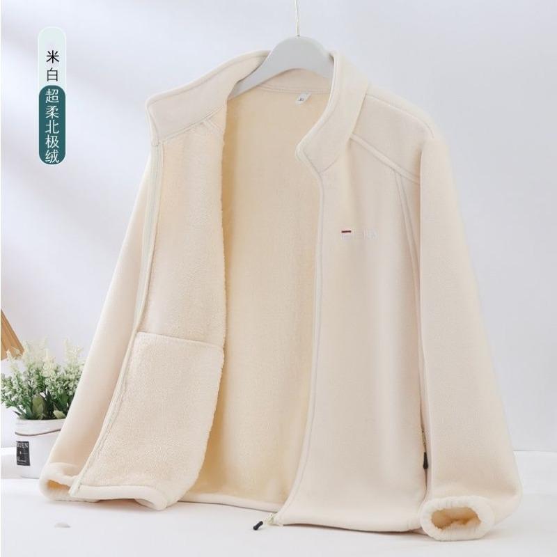 Fashionable Autumn Winter Mother Plus Velvet Thickened Fleece Jacket Outdoor Casual Outdoor Cold-proof Jacket