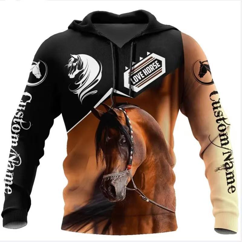 Winter New Sweater European and American Style Lion Animal 3D Three-dimensional Printing Pattern Large Size Loose Sweater
