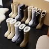 Korean Version Versatile Tall Rain Boots Women's Waterproof and Non-slip Water Boots Wear-resistant Outer Wear Rubber Shoes Kitchen Work Sleeve Women'