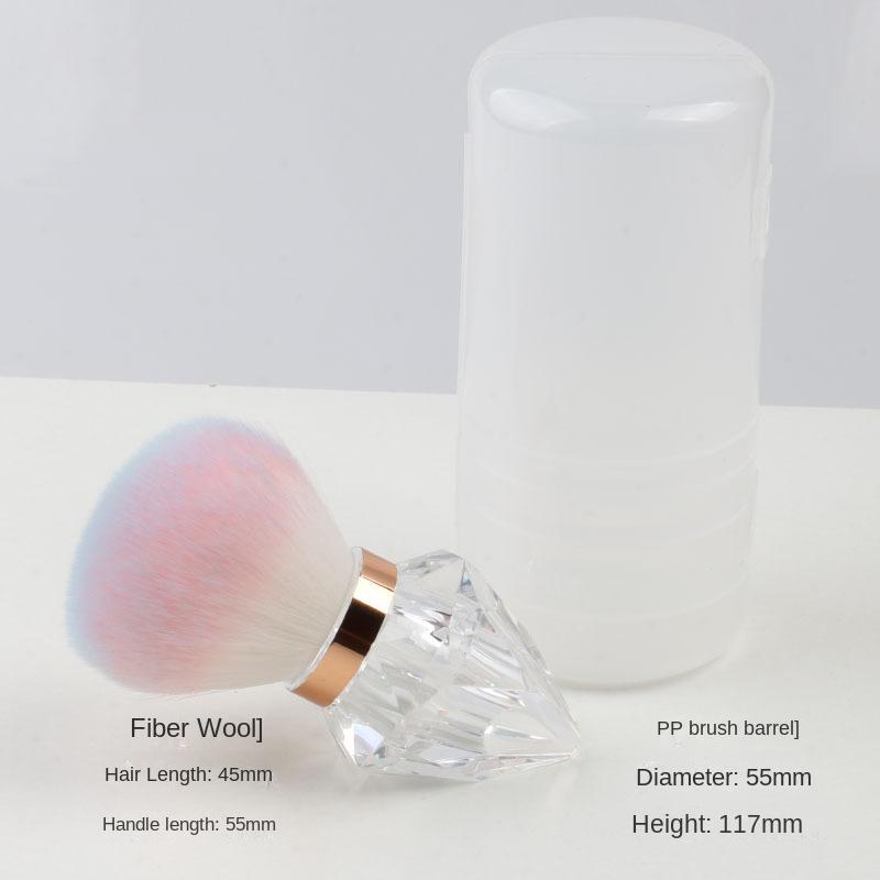 

Новая модная алмазная кисть для ногтей с грибовидной головкой, большая косметическая кисть для пудры розовый