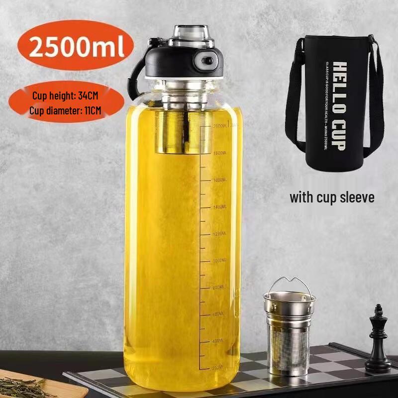 OLOEY Large Capacity High Borosilicate Glass Tea Infuser Bottle