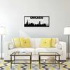 Chicago City Skyline Landscape  Beautiful Home Decor Accent Metal Art Wall Sign Home Living Room Interior Decoration Iron Art