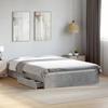 VidaXL Bed Frames and Drawers Concrete Grey 140x190 Cm Engineered Wood, Bed, Storage Bed, Double Bed Frame, Bed 3280688