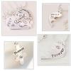 3Pcs Broken Heart Shape Carved Letters Best Friends Forever Chain Set for Dating