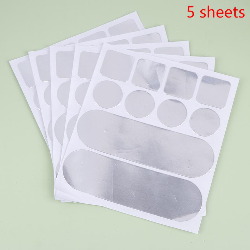 5Pcs Stainless Steel Pot Sticker Self-Adhesive Repair Tape Pot Patches Waterproof High Temperature Resistance Aluminum Foil Tape